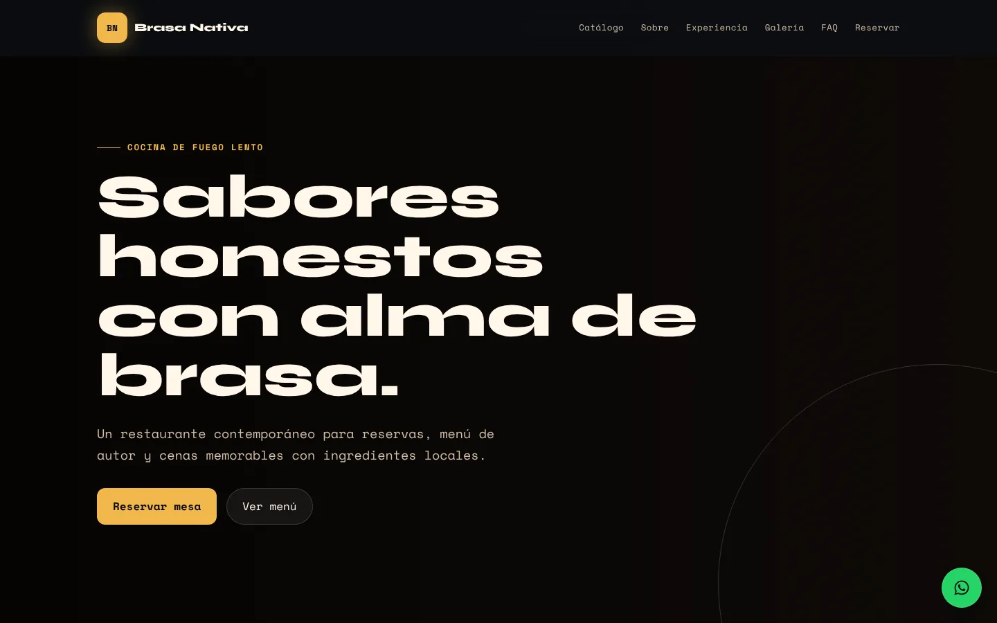Brasa Nativa: captura de escritorio de la demo CB-02