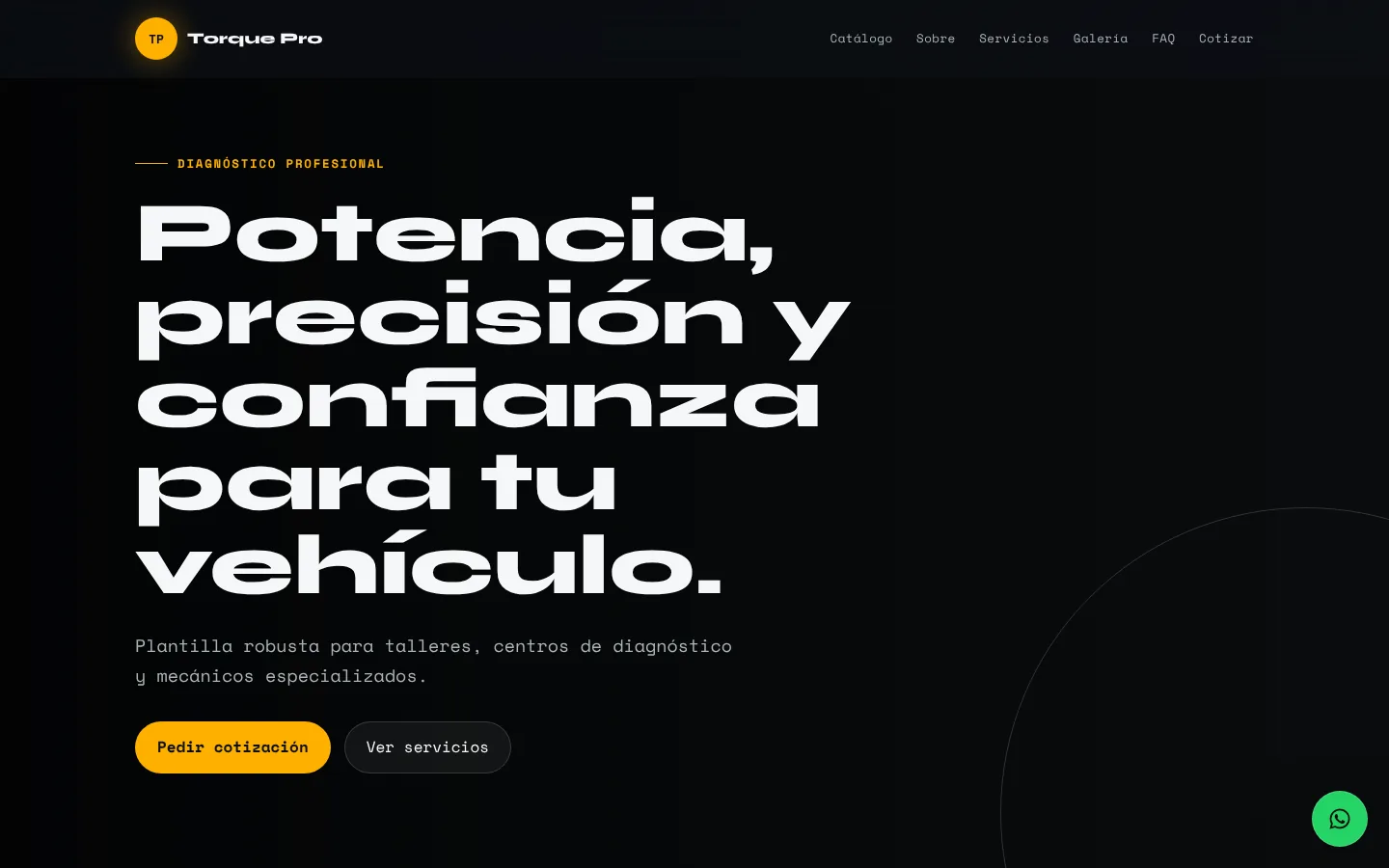 Torque Pro Garage: captura de escritorio de la demo CB-09