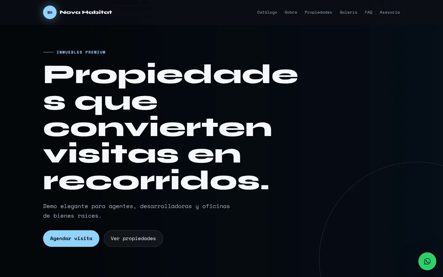 Nova Habitat: captura de escritorio de la demo CB-12